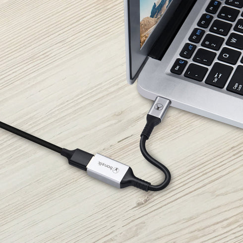 Bonelk Long-Life USB-C to USB-A Adapter (15cm) (Space Grey)