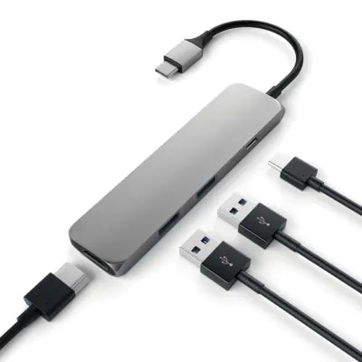 Satechi Slim USB-C Multiport Adapter (V1) (Space Grey) - Digital3d.com.au