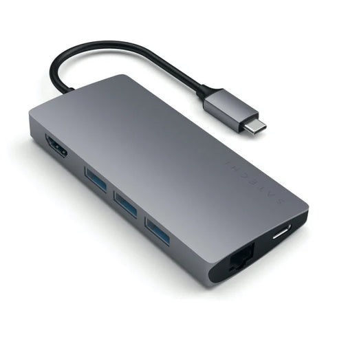 Satechi USB-C Multi-Port Adapter 4K HDMI W/ Ethernet V2 (Space Grey) - Digital3d.com.au