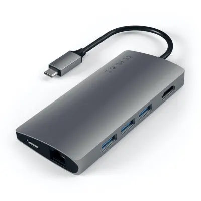Satechi USB-C Multi-Port Adapter 4K HDMI W/ Ethernet V2 (Space Grey) - Digital3d.com.au