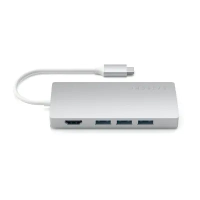 Satechi USB-C Multi-Port Adapter 4K HDMI W/ Ethernet V2 (Silver) - Digital3d.com.au