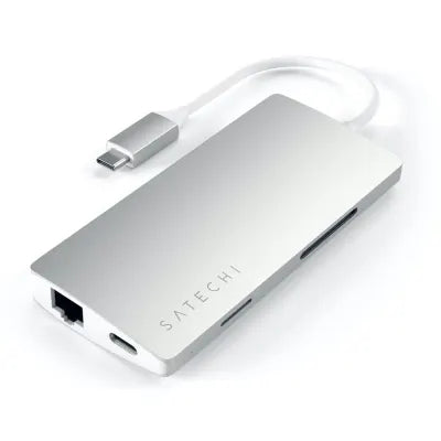 Satechi USB-C Multi-Port Adapter 4K HDMI W/ Ethernet V2 (Silver) - Digital3d.com.au