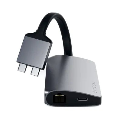 Satechi USB-C Dual Multimedia Adapter (Space Grey) - Digital3d.com.au