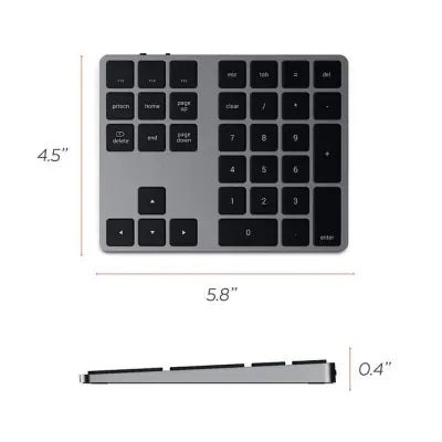 Satechi Bluetooth Extended Keypad (Silver) - Digital3d.com.au