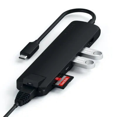 Satechi USB-C Slim Multiport With Ethernet Adapter (V3) - Digital3d.com.au