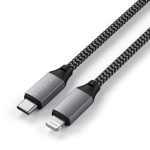 Satechi USB-C To Lightning Short Cable 25cm (Space Grey) - Digital3d.com.au