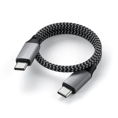 Satechi USB-C To USB-C Short Cable 25cm (Space Grey) - Digital3d.com.au