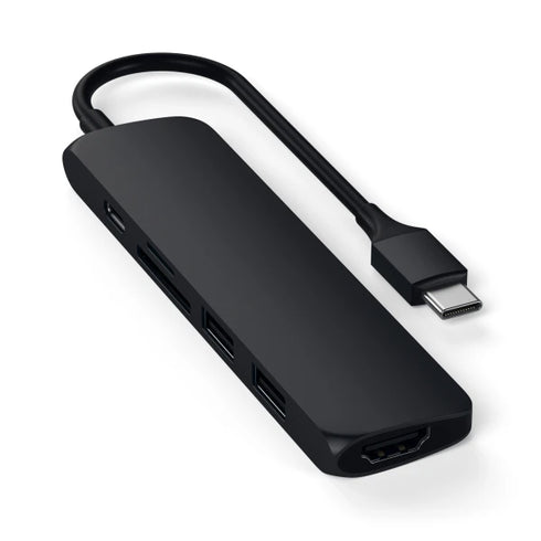 Satechi Slim USB-C Multiport Adapter (V2) (Black) - Digital3d.com.au