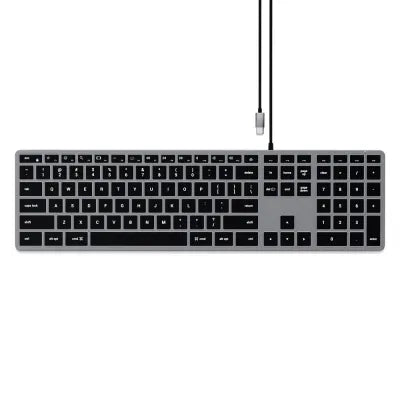 Satechi Slim W3 Wired USB-C Backlit Keyboard (Space Grey) - Digital3d.com.au
