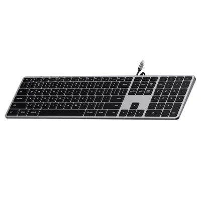 Satechi Slim W3 Wired USB-C Backlit Keyboard (Space Grey) - Digital3d.com.au
