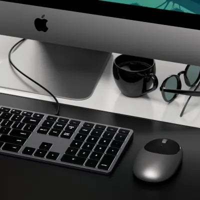 Satechi Slim W3 Wired USB-C Backlit Keyboard (Space Grey) - Digital3d.com.au