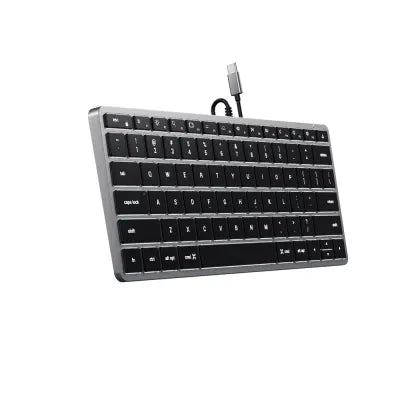 Satechi Slim W1 Wired USB-C Backlit Keyboard (Space Grey) - Digital3d.com.au