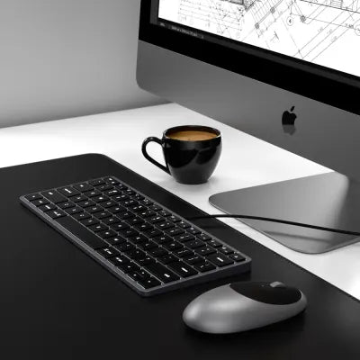Satechi Slim W1 Wired USB-C Backlit Keyboard (Space Grey) - Digital3d.com.au