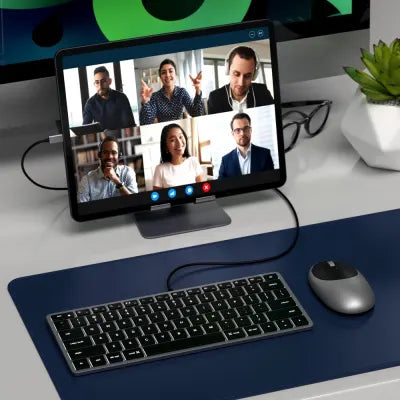 Satechi Slim W1 Wired USB-C Backlit Keyboard (Space Grey) - Digital3d.com.au