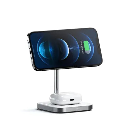 Satechi Magnetic 2-In-1 Wireless Charging Stand (Space Grey) - Digital3d.com.au