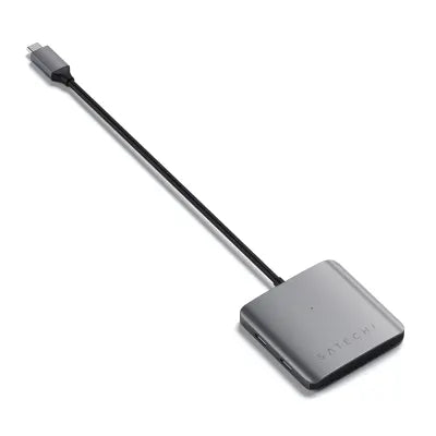 Satechi Aluminium 4 Port USB-C Hub (Space Grey) - Digital3d.com.au