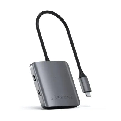 Satechi Aluminium 4 Port USB-C Hub (Space Grey) - Digital3d.com.au