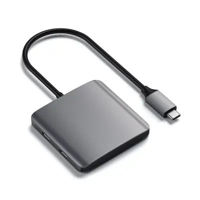 Satechi Aluminium 4 Port USB-C Hub (Space Grey) - Digital3d.com.au