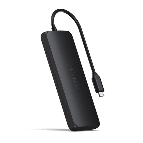 Satechi USB-C Hybrid Multiport Adapter With SSD Enclosure (Black) - Digital3d.com.au