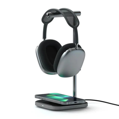 Satechi 2-In-1 Headphone Stand With Wireless Charger - Digital3d.com.au