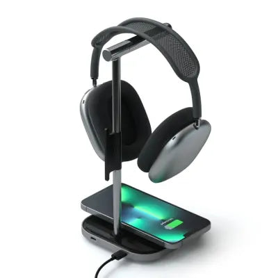 Satechi 2-In-1 Headphone Stand With Wireless Charger - Digital3d.com.au