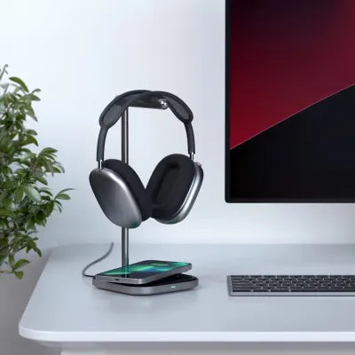 Satechi 2-In-1 Headphone Stand With Wireless Charger - Digital3d.com.au
