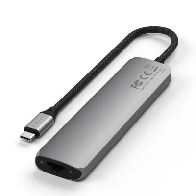 Satechi 7-In-1 USB-C Slim Multiport Adapter (Space Grey) - Digital3d.com.au