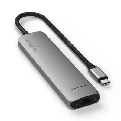 Satechi 7-In-1 USB-C Slim Multiport Adapter (Space Grey) - Digital3d.com.au