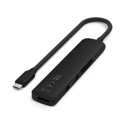 Satechi 6-In-1 USB-C Slim Multiport Adapter (Black) - Digital3d.com.au