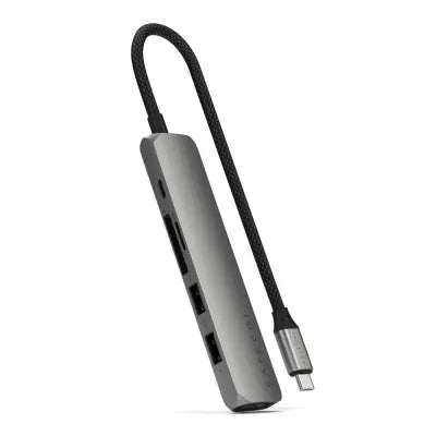 Satechi 6-In-1 USB-C Slim Multiport Adapter (Space Grey) - Digital3d.com.au