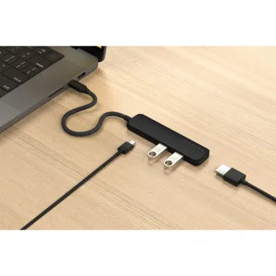 Satechi 4-In-1 USB-C Slim Multiport Adapter (Black) - Digital3d.com.au