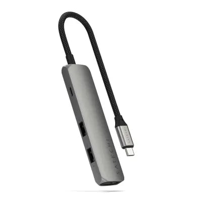 Satechi 4-In-1 USB-C Slim Multiport Adapter (Space Grey) - Digital3d.com.au