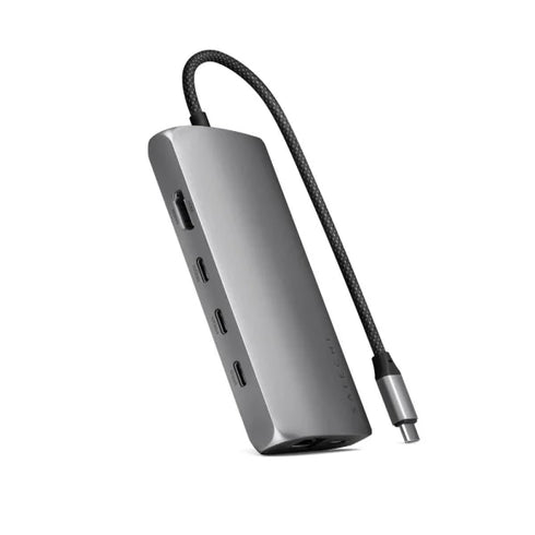 Satechi USB-C Multiport Adapter 8K With Ethernet V3 (Space Grey) - Digital3d.com.au