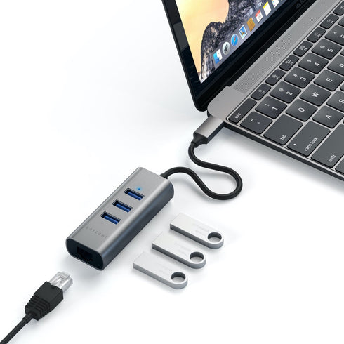 Satechi USB-C 2-in-1 USB 3. 3-Port Hub & Ethernet Image 4