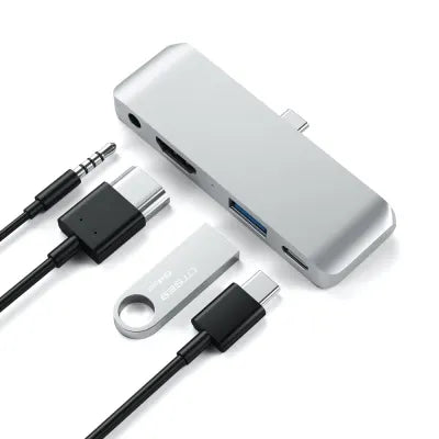Satechi USB-C Mobile Pro Hub (Silver) - Digital3d.com.au
