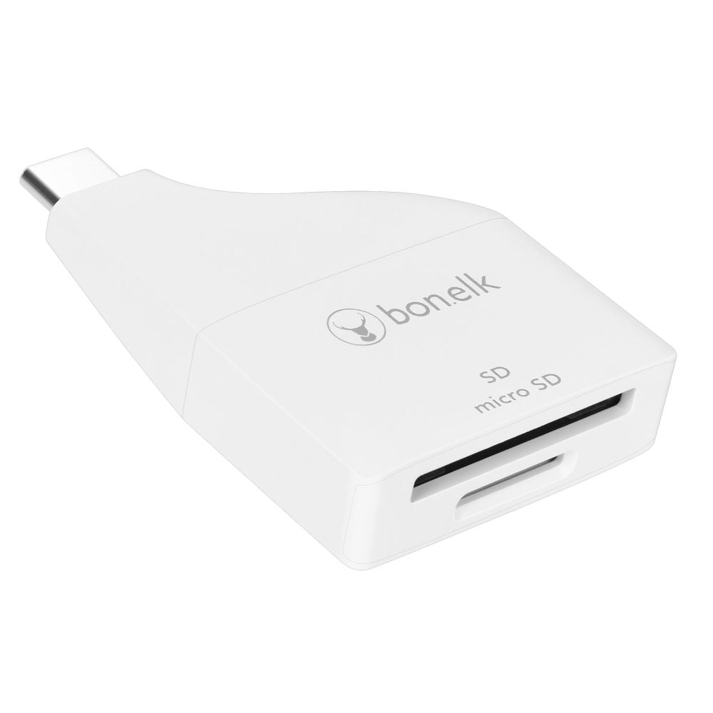 Bonelk USBC to MicroSD/SD Adapter White