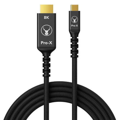 Bonelk Pro-X Long-Life USB-C to 8K HDMI Cable (2.5m) (Black) Image 1