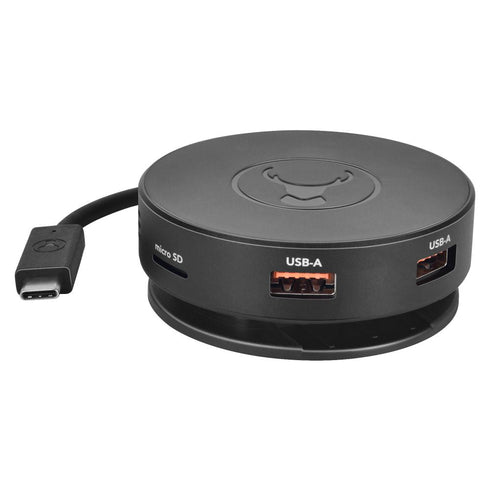 Bonelk Long-Life USB-C to 6in1 Multiport Hub - Black (Round) - Digital3d.com.au
