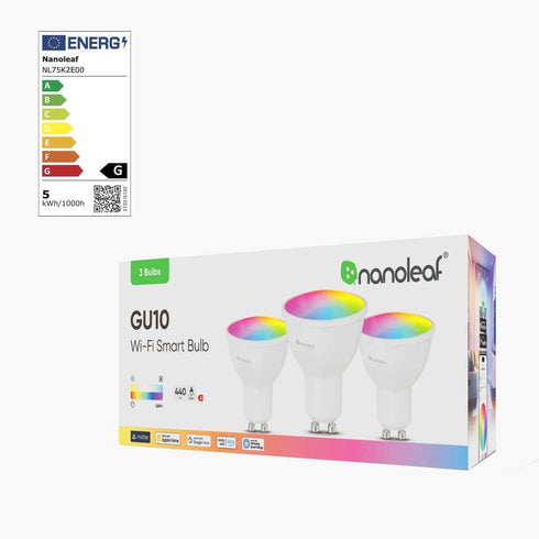 Nanoleaf Essentials Colour Smart LED Bulb GU10 (WiFi) - 3 Pack Image 2