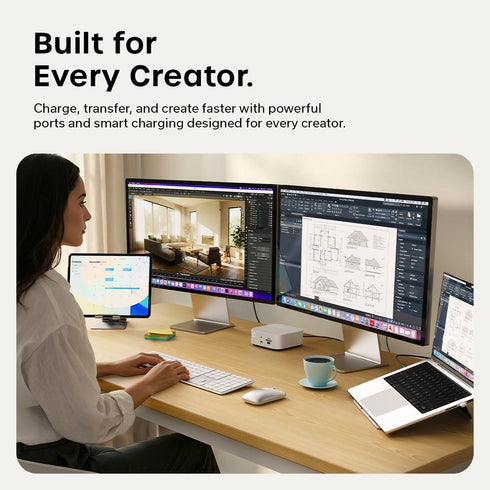 Satechi Thunderbolt 5 CubeDock with SSD Enclosure (Silver) Image 28