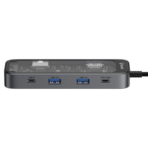 Bonelk Vision Long-Life USB-C to 8-in-1 Multiport Hub (Clear) Image 2