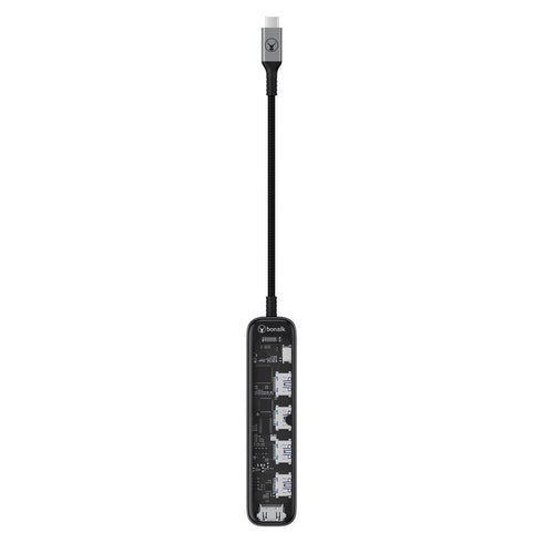 Bonelk Vision Long-Life USB-C to 6in1 Multiport Hub (Clear) Image 3
