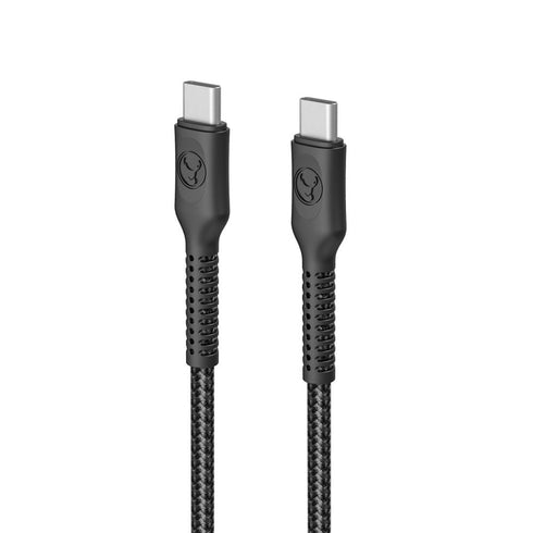 Bonelk Long-Life Easy Grip USB-C to USB-C Cable, 100W (Black) - Digital3d.com.au