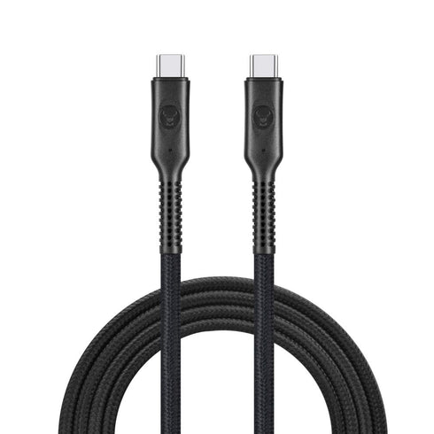 Bonelk Long-Life Easy Grip USB-C to USB-C Cable, 240w/20Gbps 4K 60Hz - 1.5m (Black) Image 1