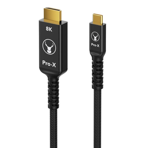 Bonelk Pro-X Long-Life USB-C to 8K HDMI Cable (2.5m) (Black) Image 2