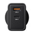 Bonelk 65W PD GaN USB-A/C Travel Wall Charger (Black) Image 3