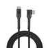 Bonelk Long-Life Easy Grip USB-C to USB-C Right Angle Cable, 100W 2 m (Black) - Digital3d.com.au