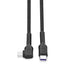 Bonelk Long-Life Easy Grip USB-C to USB-C Right Angle Cable, 100W 2 m (Black) - Digital3d.com.au