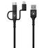 Bonelk Long-Life USB-A to 3in1 Travel Cable (1.2m) (Black) Image 3