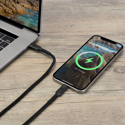 Bonelk Long-Life Easy Grip USB-C to USB-C Cable, 240w/20Gbps 4K 60Hz - 1.5m (Black) Image 6